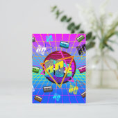 80's RETRO OUDE SCHOOL-CASSETTEBANDJE Kaart (Staand voorkant)