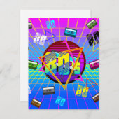 80's RETRO OUDE SCHOOL-CASSETTEBANDJE Kaart (Voorkant / Achterkant)