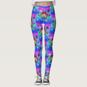 80's RETRO OUDE SCHOOL-CASSETTEBANDJE Leggings (Voorkant)