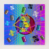 80's RETRO OUDE SCHOOL-CASSETTEBANDJE Legpuzzel (Horizontaal)