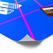 80's RETRO OUDE SCHOOL-CASSETTEBANDJE Poster (Hoek)