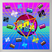 80's RETRO OUDE SCHOOL-CASSETTEBANDJE Poster (Voorkant)