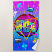 80's RETRO OUDE SCHOOL-CASSETTEBANDJE Strandlaken (Voorkant)