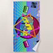 80's RETRO OUDE SCHOOL-CASSETTEBANDJE Strandlaken (Voorkant)