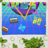 80's RETRO OUDE SCHOOL-CASSETTEBANDJE Theedoek (Gevouwen)