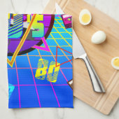 80's RETRO OUDE SCHOOL-CASSETTEBANDJE Theedoek (Quarter Fold)