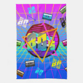 80's RETRO OUDE SCHOOL-CASSETTEBANDJE Theedoek (Verticaal)