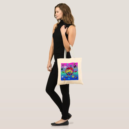 80's RETRO OUDE SCHOOL-CASSETTEBANDJE Tote Bag (Voorkant (model))