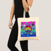 80's RETRO OUDE SCHOOL-CASSETTEBANDJE Tote Bag (Voorkant (product))
