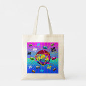 80's RETRO OUDE SCHOOL-CASSETTEBANDJE Tote Bag (Achterkant)