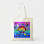 80's RETRO OUDE SCHOOL-CASSETTEBANDJE Tote Bag (Voorkant)