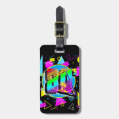 80'S RETRO  OUDE SCHOOLSTIJL BAGAGELABEL (Voorkant verticaal)