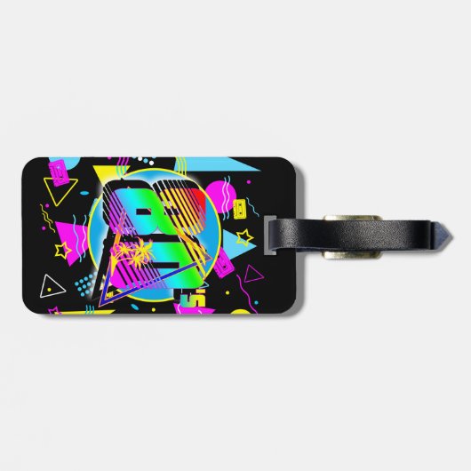 80'S RETRO OUDE SCHOOLSTIJL BAGAGELABEL (Achterkant horizontaal)