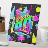 80'S RETRO OUDE SCHOOLSTIJL RECLAMEBORD MET VOETSTUK (Insitu)