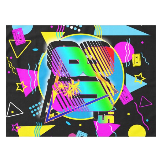 80'S RETRO OUDE SCHOOLSTIJL TAFELKLEED (Voorkant (Horizontaal))