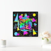 80'S RETRO OUDE SCHOOLSTIJL VIERKANTE KLOK (Huis)