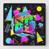 80'S RETRO  OUDE SCHOOLSTIJL VIERKANTE KLOK (Voorkant)