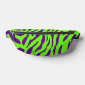 80s RETRO PAARSE GROENE TIJGER STREPEN FANNY PACK Heuptasje (Liggend)
