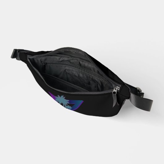 80S RETRO PALM BOMEN DRIEHOEK FANNY PACK HEUPTASJE (Open)
