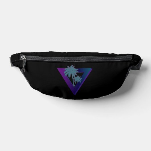 80S RETRO PALM BOMEN DRIEHOEK FANNY PACK HEUPTASJE (Liggend)