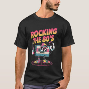 80s Retro Party Mixtape Cassettespelers Kostuum Ou T-shirt
