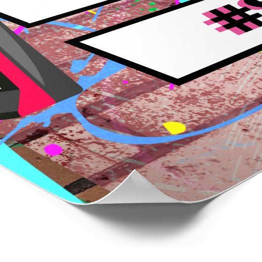 80's Retro Photo Booth Lijst Prop Poster (Hoek)