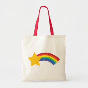 80's Retro Pop Rainbow Shooting Star Bag Tote Bag