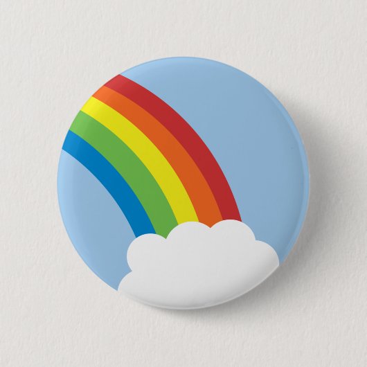 80's Retro Rainbow-Button Ronde Button 5,7 Cm (Voorkant)