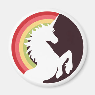 80's Retro Rainbow en Unicorn Magnet
