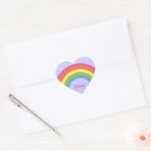 80's Retro Rainbow Heart Naam Stickers (Envelop)