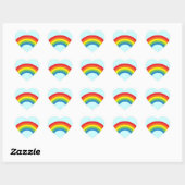 80's Retro Rainbow Heart Stickers (Vel)