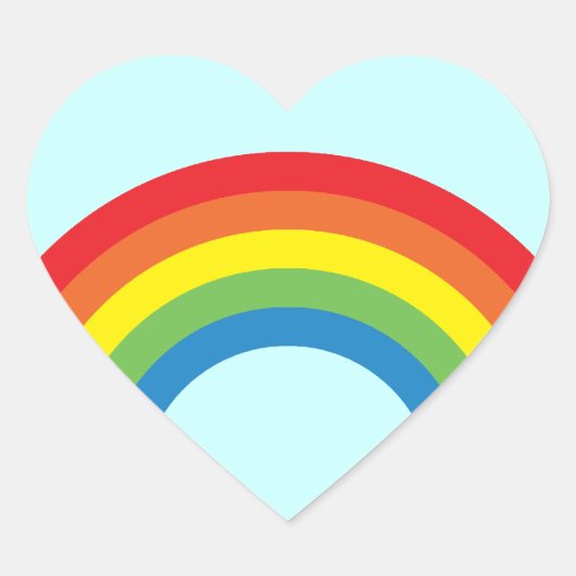 80's Retro Rainbow Heart Stickers (Voorkant)