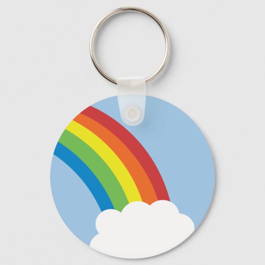 80's Retro Rainbow-Sleutelhanger Sleutelhanger (Voorkant)