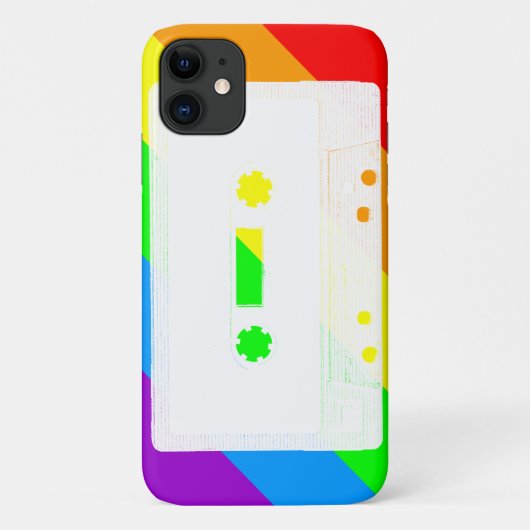 80s RETRO REGENBOOG CASSETTEBAND Case-Mate iPhone Case (Achterkant)