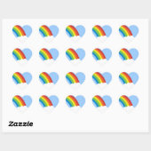 80's Retro Regenboog Hart-vormige Stickers (Vel)