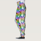 80s Retro Regenboog Luipaard Leggings (Links)