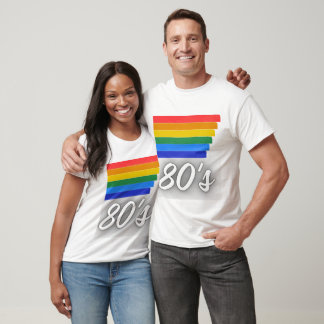 80s Retro Regenboog Vintage T-Shirt