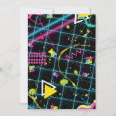 80's Retro Roller Schaatsen Schaats Roze Feestje  Kaart (Achterkant)