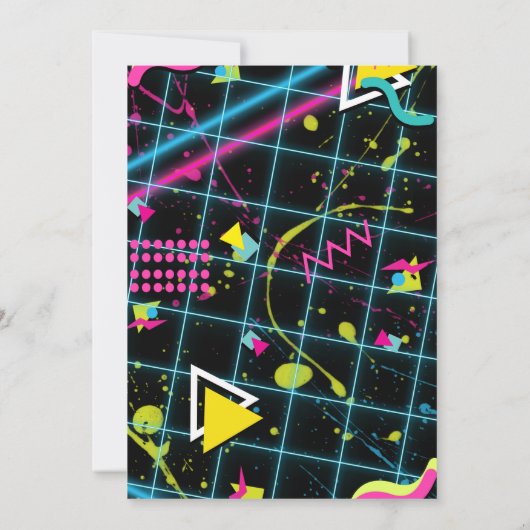 80's Retro Roller Skating Schaats Birthday Party Kaart (Achterkant)