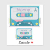 80s retro  schattig cassette sticker (Vel)