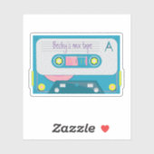 80s retro  schattig cassette sticker (Vel)