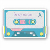 80s retro  schattig cassette sticker (Voorkant)