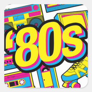 80s Retro Sticker Blad - Throwback Vibes