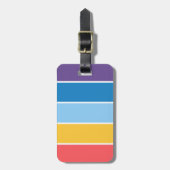 80s Retro Stripes Bagagelabel (Voorkant verticaal)