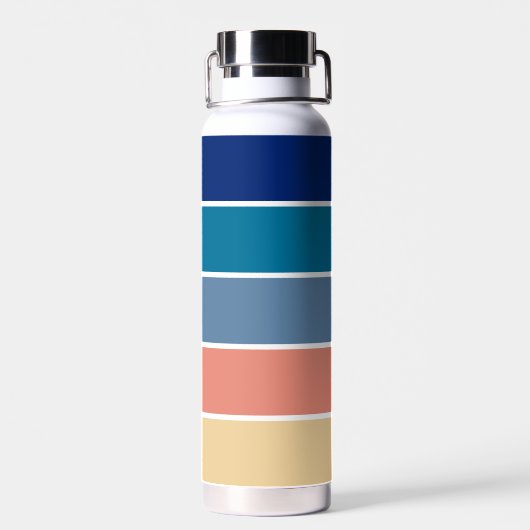 80s Retro Stripes Waterfles (Achterkant)