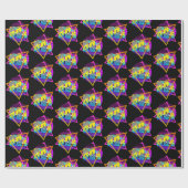 80's Retro  Sunset Cadeaupapier (Vlak)