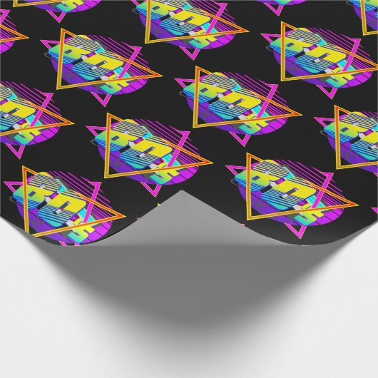 80's Retro  Sunset Cadeaupapier (Hoek)