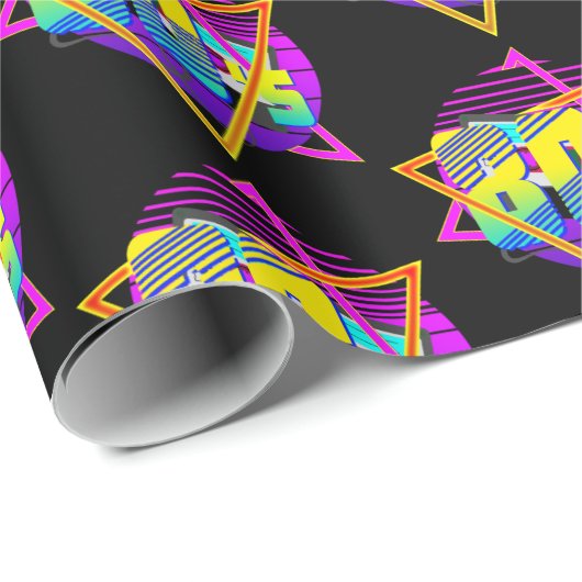 80's Retro  Sunset Cadeaupapier (Rol Hoek)