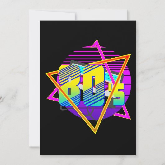 80's Retro  Sunset Kaart (Voorkant)