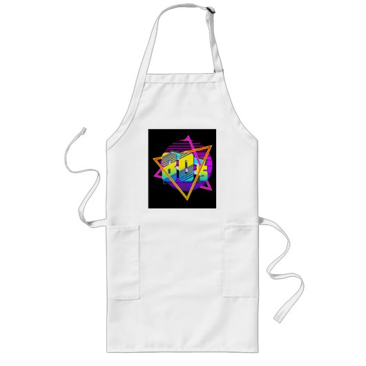80's Retro Sunset Lang Schort (Voorkant)